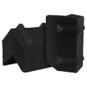 24 Pack Flatbed Edge Corner Protector for Cargo Shipping, Plastic Ratchet Strap Protectors for Tie Downs, Corner Guards for Straps Black