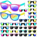 24 Pack Kids Sunglasses Bulk Party Favors, Neon Toddler Sunglasses Bulk for Age 3-8 Boys Girls with UV400 Protection for Party Favors