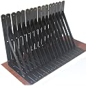 24 Pack L12 x H 8" Black Heavy Duty Shelf Brackets with Screws Metal Shelf Brackets Shelf Support Angle Brackets for Shelves L Brackets Heavy Duty Floating Shelf