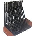 24 Pack L14 x H 10" Black Heavy Duty Shelf Brackets with Screws Metal Shelf Brackets Shelf Support Angle Brackets for Shelves L Brackets Heavy Duty Floating Shelf
