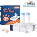 24 Pack Litter Box Liners Compatible with Safe Pets Scoopfree, 37"x16"