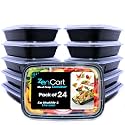 24 Pack Meal Prep Containers Reusable, BPA Free Food Prep Containers with Lids for Freezer Storage- Microwavable, Freezable &amp; Dishwashers Safe - Stackable Storage Lunch Boxes (800ML/28 oz)
