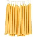 24 Pack Organic Beeswax Taper Candles in Bulk 12 inch Tall Candle - Yellow