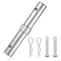 1 Pack Scaffolding Coupling Pin 9" L Heavy Duty Scaffolding Coupling Pin with 1" Collar and 2 Spring Retainers Locking Pins Scaffold Connecting Rod Accessories(1-1/4"od)