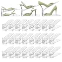 24 Pack Shoe Slots Organizer for Closet, Adjustable Shoe Stackers for a Pair of Shoes Rack Storage Shoe Space Saver 50% Shelf Display Holder for Closet