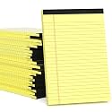 24 Pack Small Legal Pads 5x8 Yellow Note Pads 5x8 College Ruled Notepad