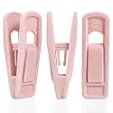 24 Pack Velvet Hanger Clips for Velvet Hangers, Blush