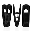 24 Pack Velvet Hanger Clips for Velvet Hangers, Black