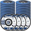 24 Pack Zirconia Flap Discs 4 1/2 for Angle Grinder 40 60 80 120 Grit