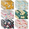 24 Packs Wildflower Pocket Tissues Bulk Slim Facial Tissue Packs