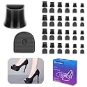 24 Pairs 6 Sizes Heel Protective Heel Caps,High Heel Protectors Tip Covers, Noise Reducing Non-Slip Heel Caps for High Heels,Perfect for Weddings, Races, Formal Occasions and Events
