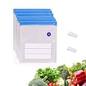 Reusable Sous Vide Bags 24 PCS 10"X13.5" Vacuum Zipper Sealer Bag for Food,Vacuum Seal Bags with Hand Pump&Sealing Clips for Sous Vide Cooking,Freezer Safe,Microwave Heating and Food Storage
