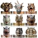 24 Pcs Birthday Party Hats for Kids Paper Headbands, Realistic Dinosaur