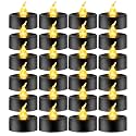 24 Pack Battery Operated Black LED Tea Lights