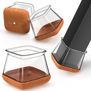 24 Pcs Chair Leg Floor Protectors Square