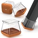 24 Pcs Chair Leg Floor Protectors Square