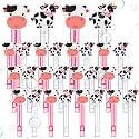 24 Pcs Cow Bubble Wands, Cow Party Favors for Kids