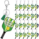 24 Pcs Dinkball Keychains Dinkball Gift Women Men, Green, Classic