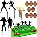 24 PCS Football Cake Decorations Rugby Ball Player Cake Toppers for Football Themed Birthday Party Favors Game Day Party Supplies