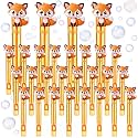 24 Pcs Fox Bubble Wands, Fox Party Favors for Kids
