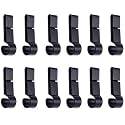 24 Pcs Helmet Headlamp Clips Safety Cap Headlight Hooks Hardhat Clips for Various Helmets