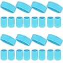 24 Pcs Neon Sweatbands Set Include 8 Pcs Sports Headband and 16 Pcs Cotton Wristbands 80s Neon Sweat Bands Bulk for Gym, Tennis, Basketball, Running, Exercise