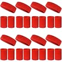 24 Pcs Neon Sweatbands Set Include 8 Pcs Sports Headband and 16 Pcs Cotton Wristbands 80s Neon Sweat Bands Bulk for Gym, Tennis, Basketball, Running, Exercise