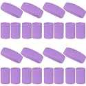 24 Pcs Neon Sweatbands Set Include 8 Pcs Sports Headband and 16 Pcs Cotton Wristbands 80s Neon Sweat Bands Bulk for Gym, Tennis, Basketball, Running, Exercise