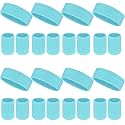 24 Pcs Neon Sweatbands Set Include 8 Pcs Sports Headband and 16 Pcs Cotton Wristbands 80s Neon Sweat Bands Bulk for Gym, Tennis, Basketball, Running, Exercise