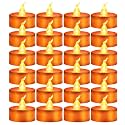 24 Pack Battery Operated Orange LED Tea Lights