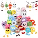 24 Pcs Plush Toy Keychain, Cute Kawaii Plush Keychains Bulk For Birthday