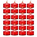 24 Pack Battery Operated Red Flickering Flame LED Tea Lights