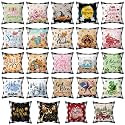 24 Pcs Seasonal Throw Pillow Covers Square Pillowcase with Zipper