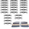 24 Pieces Bed Sheet Organizer Bands, Closet Organization Sheet Straps, Linen Labels Bedding Bands, Elastic Bed Sheet Storage Sheet Keepers （6PcsQueen 6PcsKing 6PcsTwin 6PcsFull）