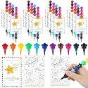 24 Sets Back to School Gifts for Student, Star Stackable Crayons with Cards