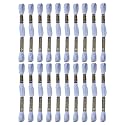 24 Skeins Embroidery Cotton Floss is 100% Egyptian Long Fiber Cotton of 8.75yds Each Cotton Cross Stitch Thread for Hand Embroidery DIY Creation and Friendship Bracelet String. (24, Light Blue)