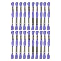 24 Skeins Embroidery Cotton Floss is 100% Egyptian Long Fiber Cotton of 8.75yds Each Cotton Cross Stitch Thread for Hand Embroidery DIY Creation and Friendship Bracelet String. (24, Medium Purple)