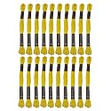 24 Skeins Embroidery Cotton Floss is 100% Egyptian Long Fiber Cotton of 8.75yds Each Cotton Cross Stitch Thread for Hand Embroidery DIY Creation and Friendship Bracelet String. (24, Yellow)