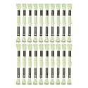 24 Skeins Embroidery Cotton Floss is 100% Egyptian Long Fiber Cotton of 8.75yds Each Cotton Cross Stitch Thread for Hand Embroidery DIY Creation and Friendship Bracelet String. (24, Light Green)