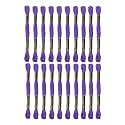 24 Skeins Embroidery Cotton Floss is 100% Egyptian Long Fiber Cotton of 8.75yds Each Cotton Cross Stitch Thread for Hand Embroidery DIY Creation and Friendship Bracelet String. (24, Purple)