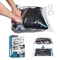 24 Travel Compression Bags Vacuum Packing, Space Saver Bags for Luggage, Cruise Ship Essentials (9 Large, 9 Medium, 6 Small Roll-Up)