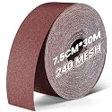 240 Grit Sandpaper Roll for Drum Sander, 3"x100 ft Emery Sand Paper