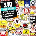 240 PCS Hard Hat Stickers for Adults,Funny Blue Collar Stickers Gifts