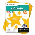 Star Cutouts, Gold, 6 Sizes, 240 Piece, Bulletin Board Decor