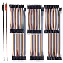 240pcs Breadboard Jumper Wires - Assorted Kit, Multicolored Ribbon Cables for Arduino - 10cm/4" &amp; 20cm/8" Wire Length Options, Dupont Male &amp; Female Connectors