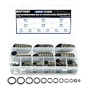 245 PCS Seal Washers NBR Metric Metal Rubber Washers Kit 12 Size