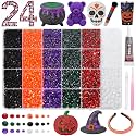 24Grid Halloween Rhinestones Kit 3-6mm, Flatback Gems for Bedazzling
