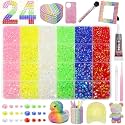 24Grid Multicolor Rhinestones Kit 3-6mm, Flatback Gems for Bedazzling