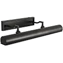 24in Modern Bronze Picture Lights for Wall, 4-Light Black Picture Light, Indoor Artwork Lighting, Accent Light for Living Room, Bookcase, Library Display (Includes Bulbs)