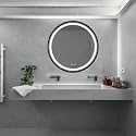 24inch Bathroom Led Classy Vanity Mirror with Focused backplane,Black Aluminum Alloy,High Lumen,Dimmable Touch, Anti Fog,CRI 95 Adjustable 3000K 4500K 6000K,IP54 Waterproof WB721
